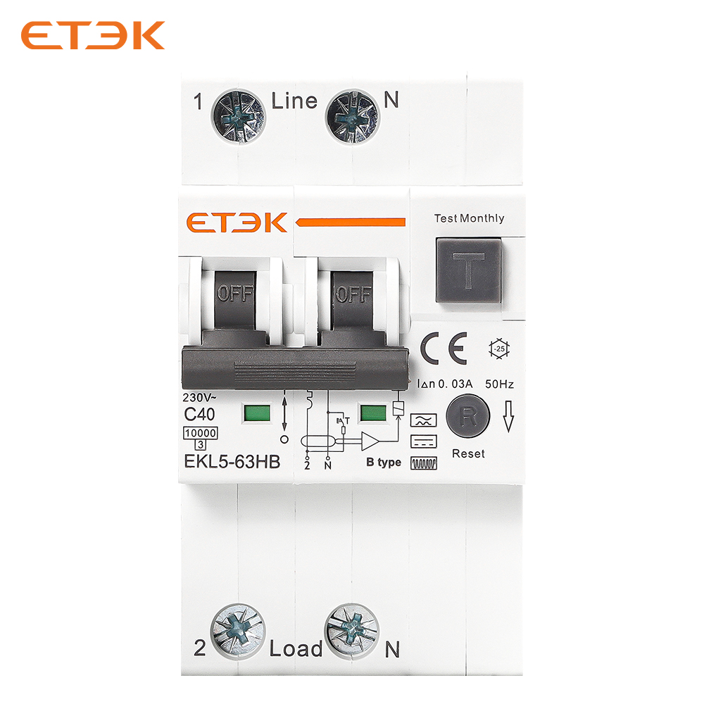 ETEC EKEP1-T2-D-32 Type 2 Single Phase Connector 32A 7.3KW 230V with 5  Meters Cable Female to Male Extension Cable - ETEK Electric