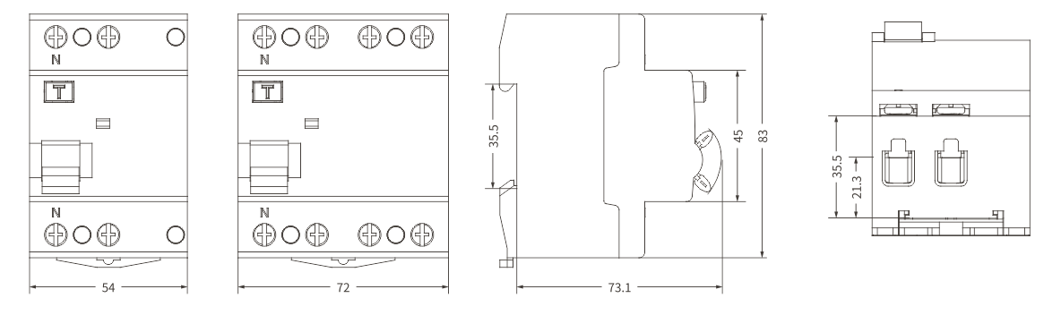 ekl6-63ev-rccb-size