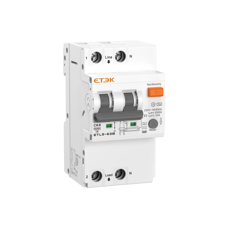 ETL5-63B Residual Current Circuit Breaker with Overcurrent Protection