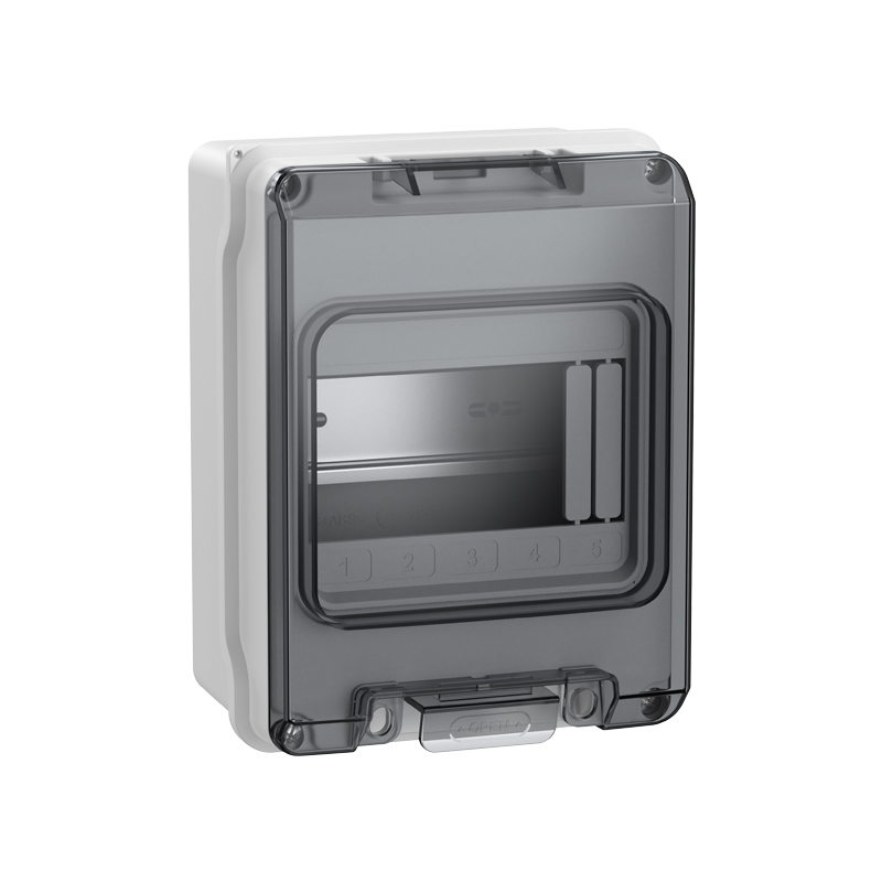  5-way IP65 waterproof distribution box with transparent cover