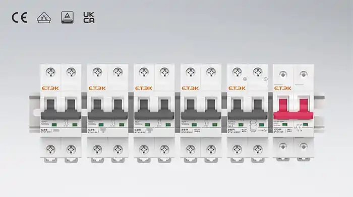 ETEK modular miniature circuit breakers