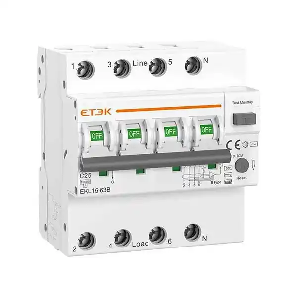 10kA Type B RCBO-Residual Current Circuit Breaker with Overcurrent Protection