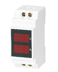 DIN rail voltmeter