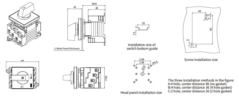 Isolateur DC EKD6-DB32 Convient au module de boîte de distribution