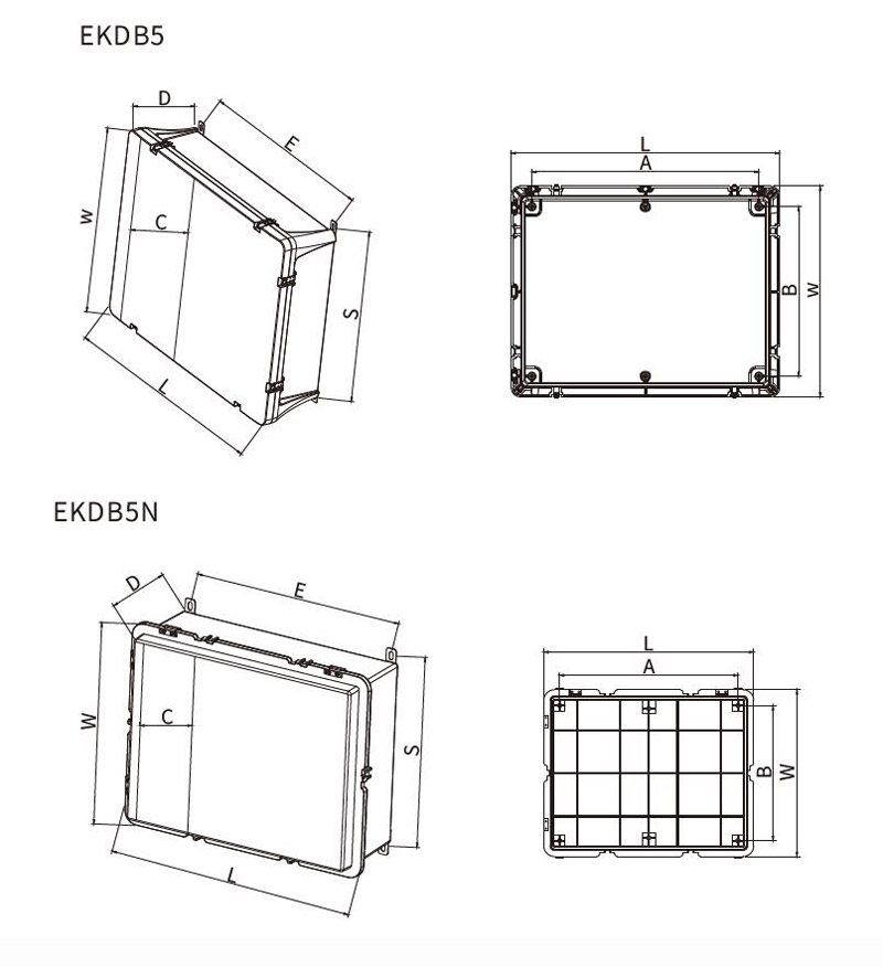 ekdb5 plastic sealed box series 3