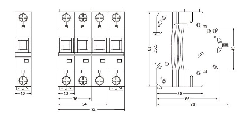 ekm1 63dc 6ka 10ka dc mcb 6