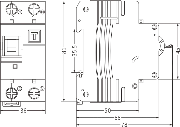 etek rcbo ekl3-63 size