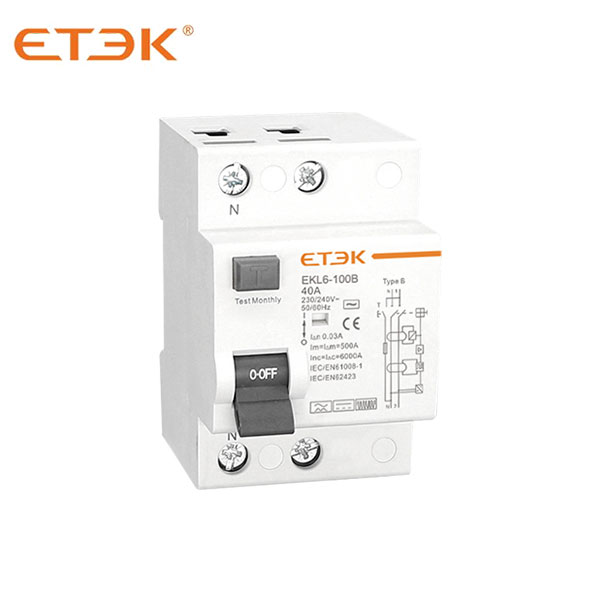 EKL6-100B 10kA Electromagnetic type B RCCB
