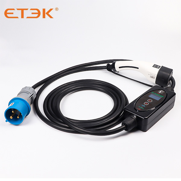 22kw Portable Charging Cable Type 2 3 Phase 32A Connector Mode 2